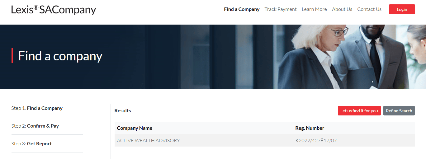 Entity Registration Information