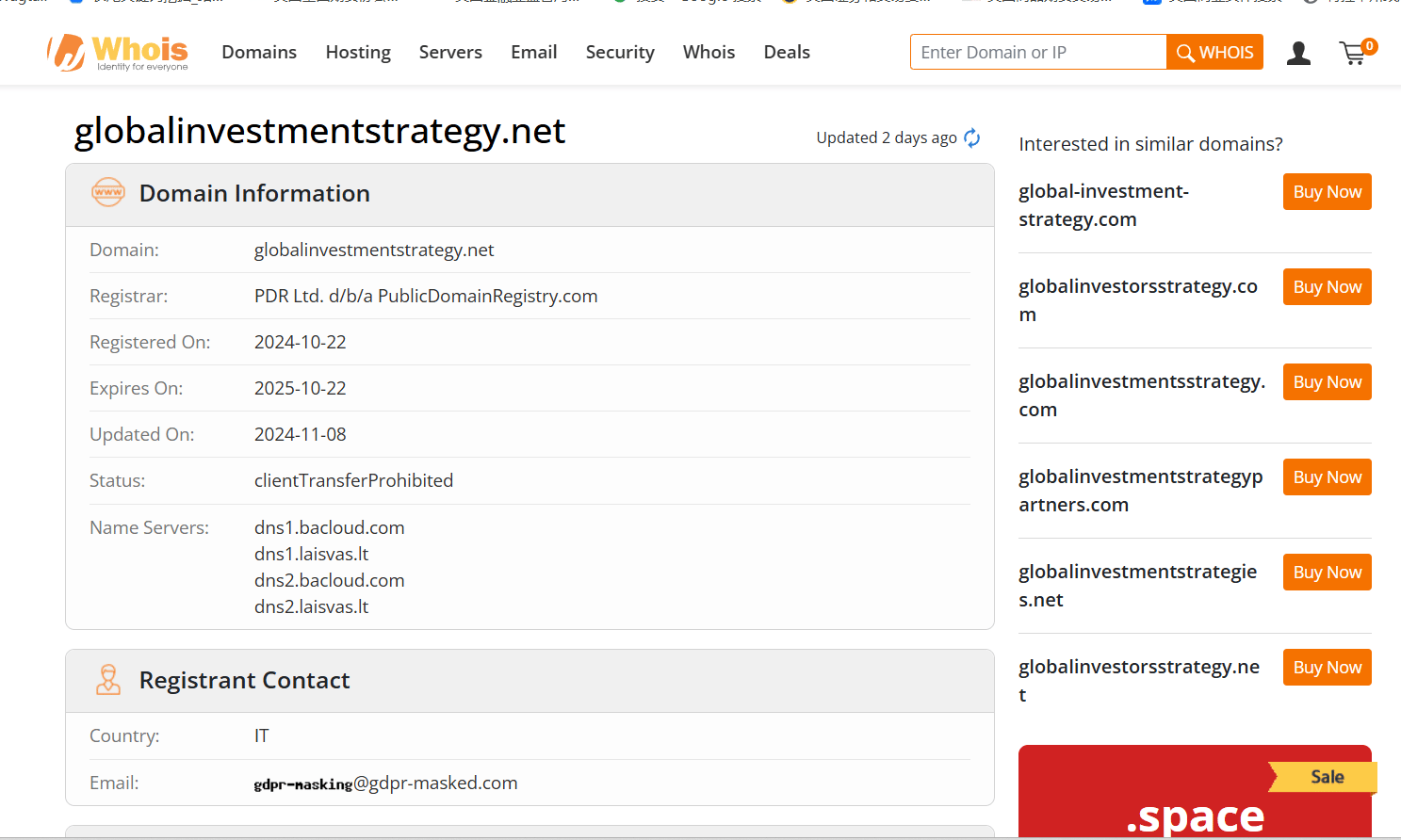 Global Investment Strategy whois