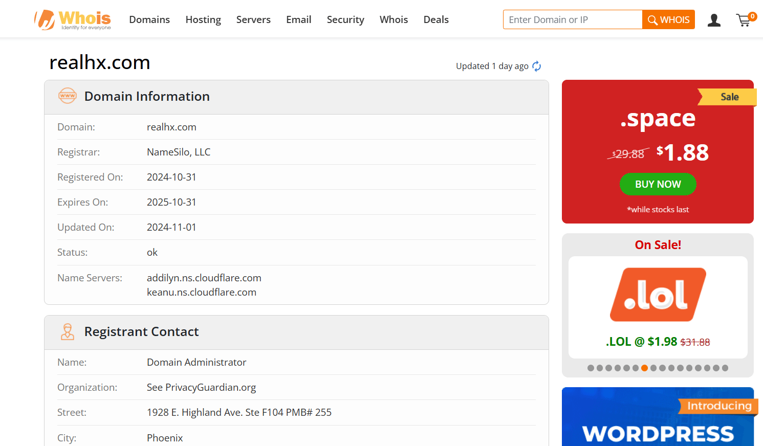 realhx whois