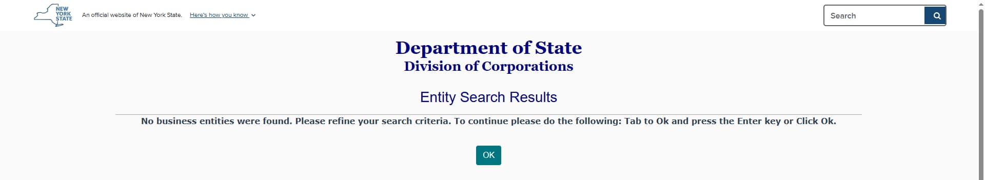 New York State Corporation and Business Entity Database