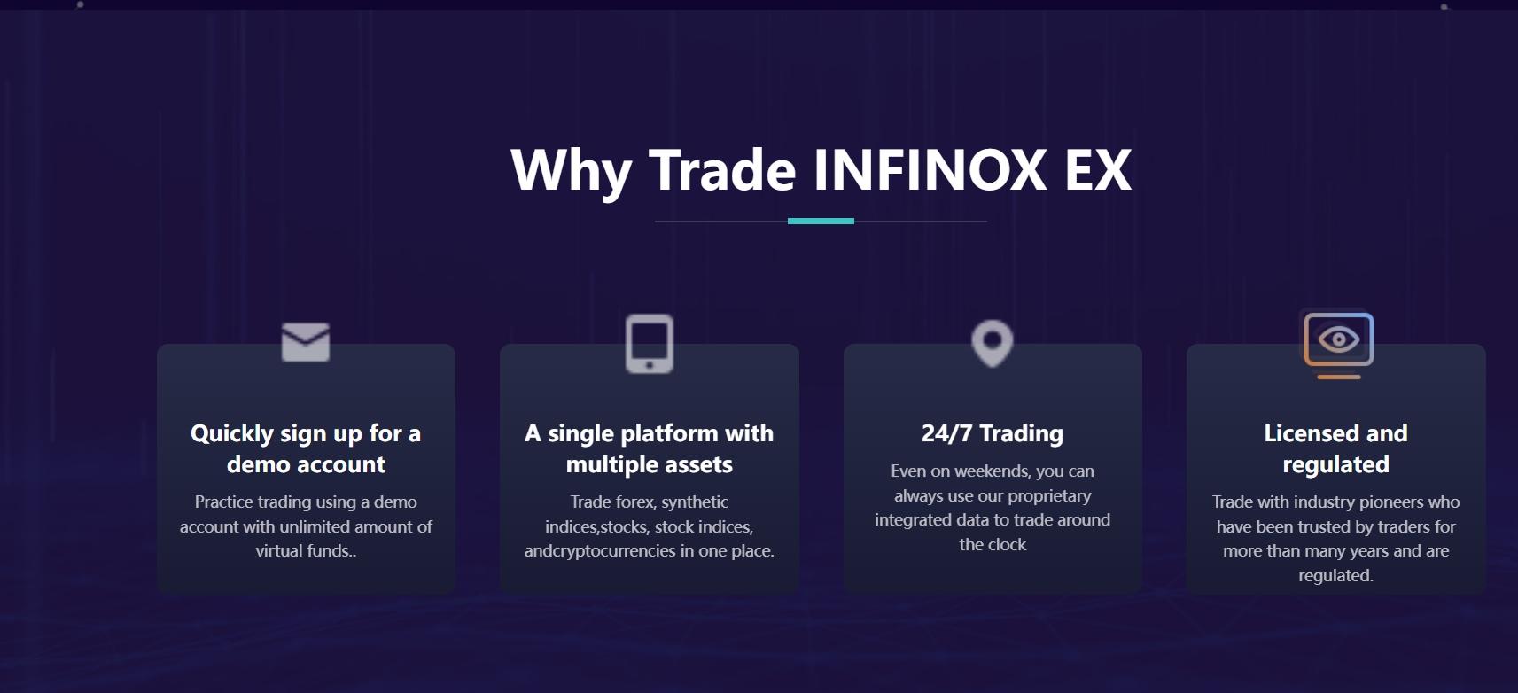 INFINOX EX's trading software
