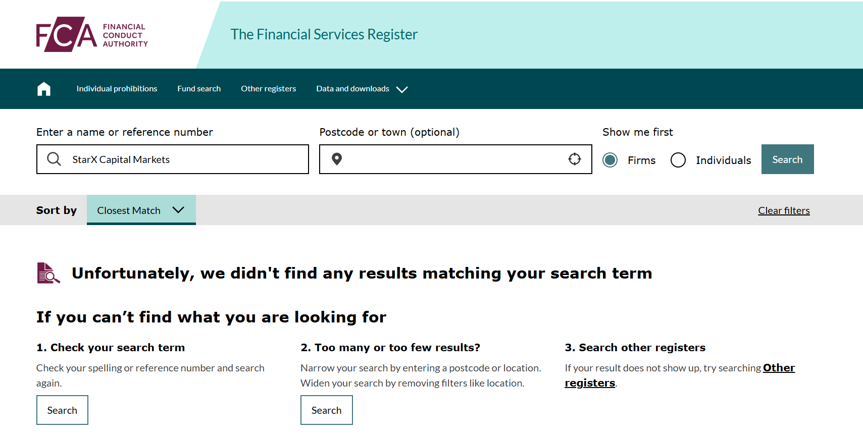 StarX Capital Markets FCA