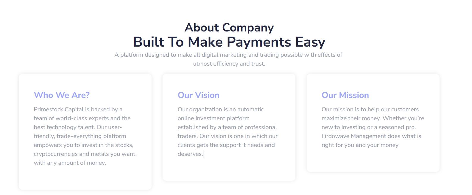 products of Primestockcapital