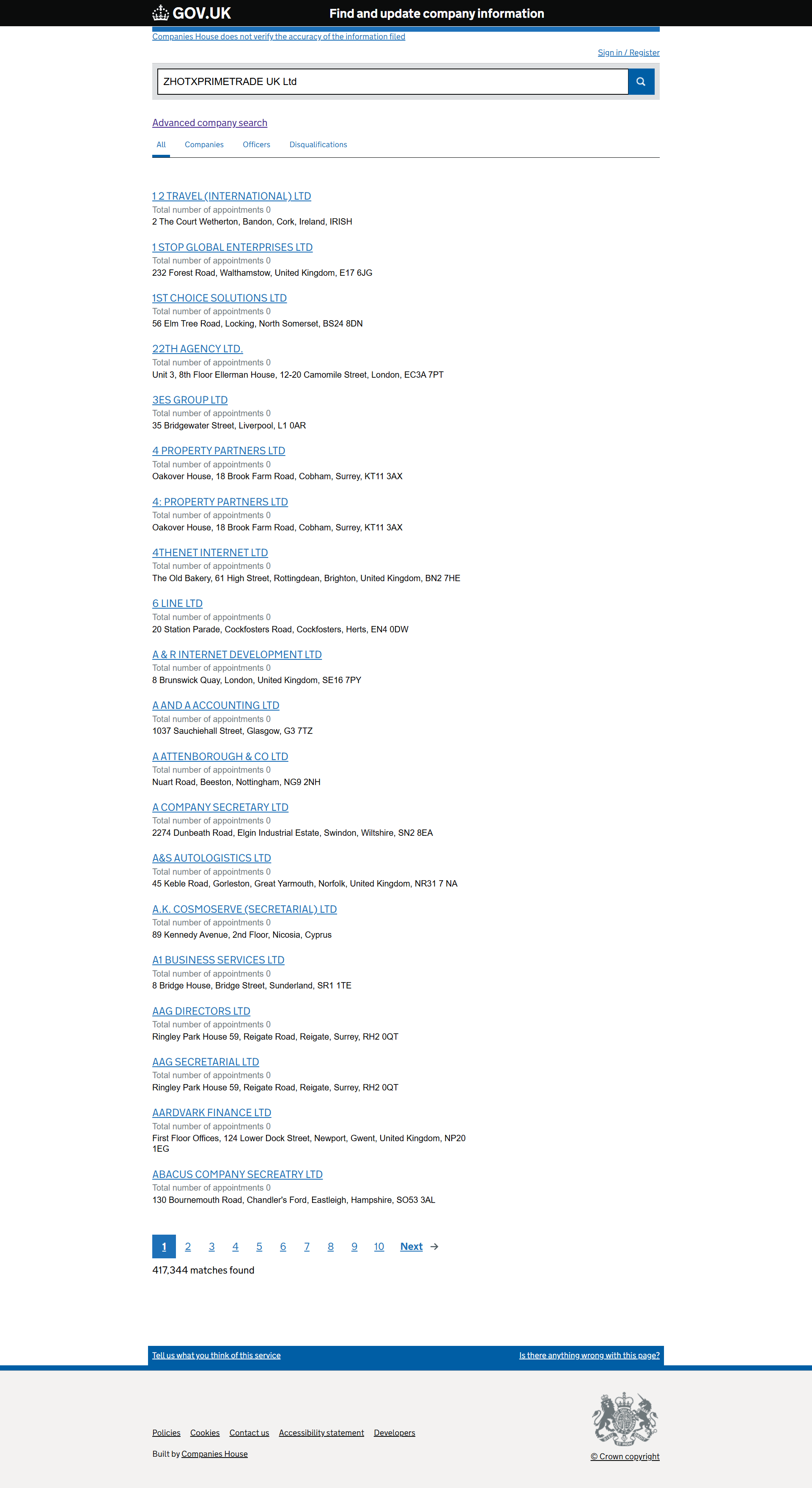 UK Companies House