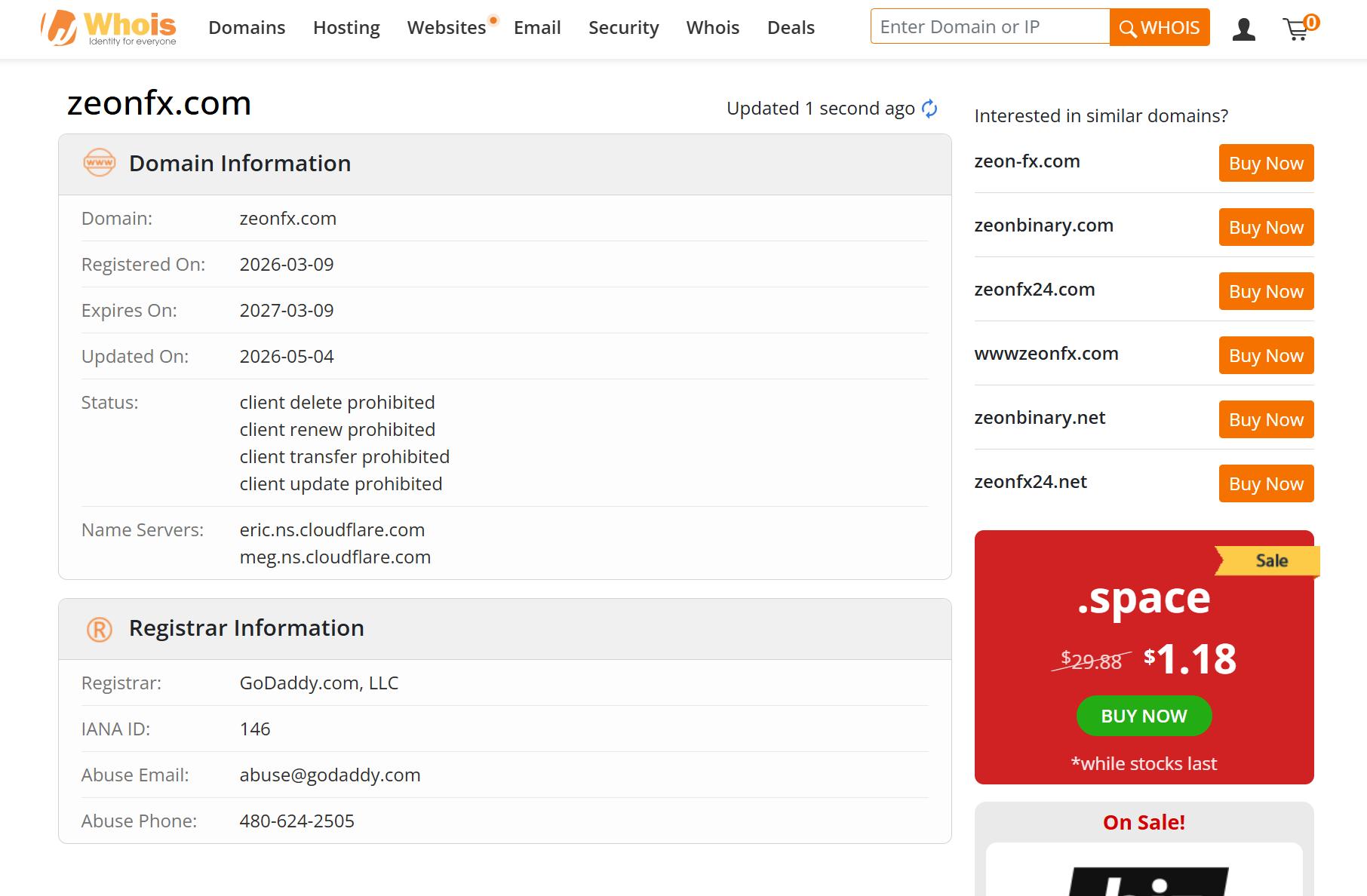 whois domain registration time