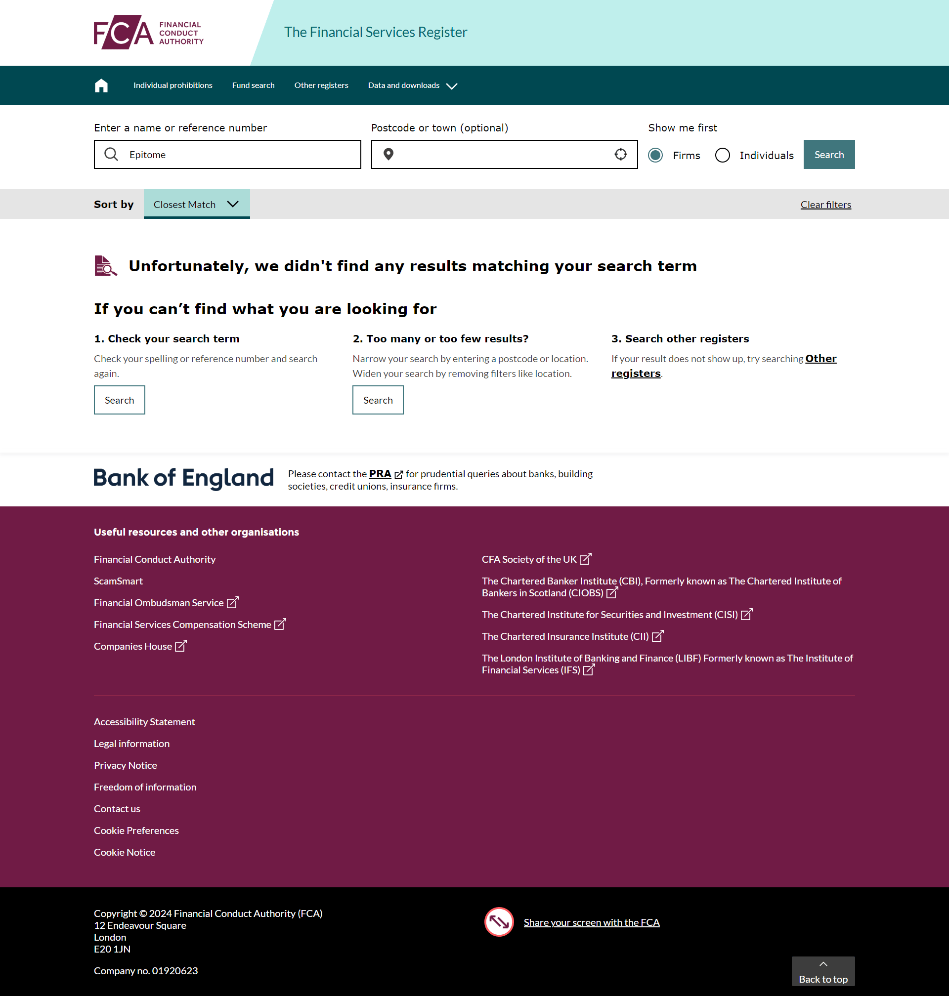 UK Financial Conduct Authority（FCA）
