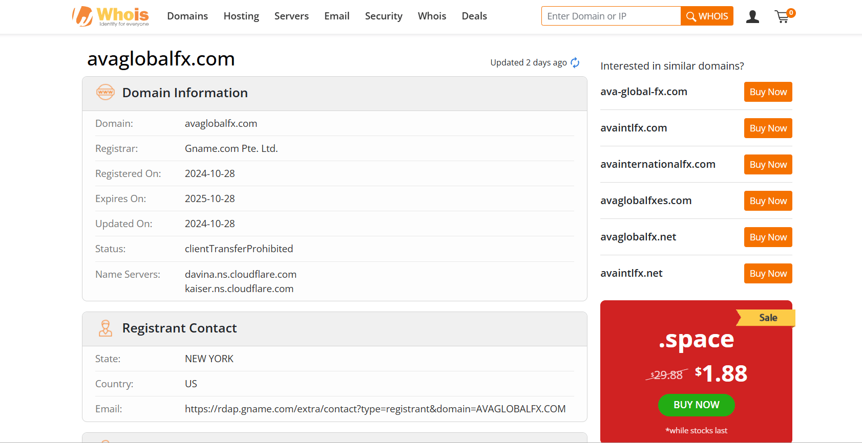 AVA Global  whois