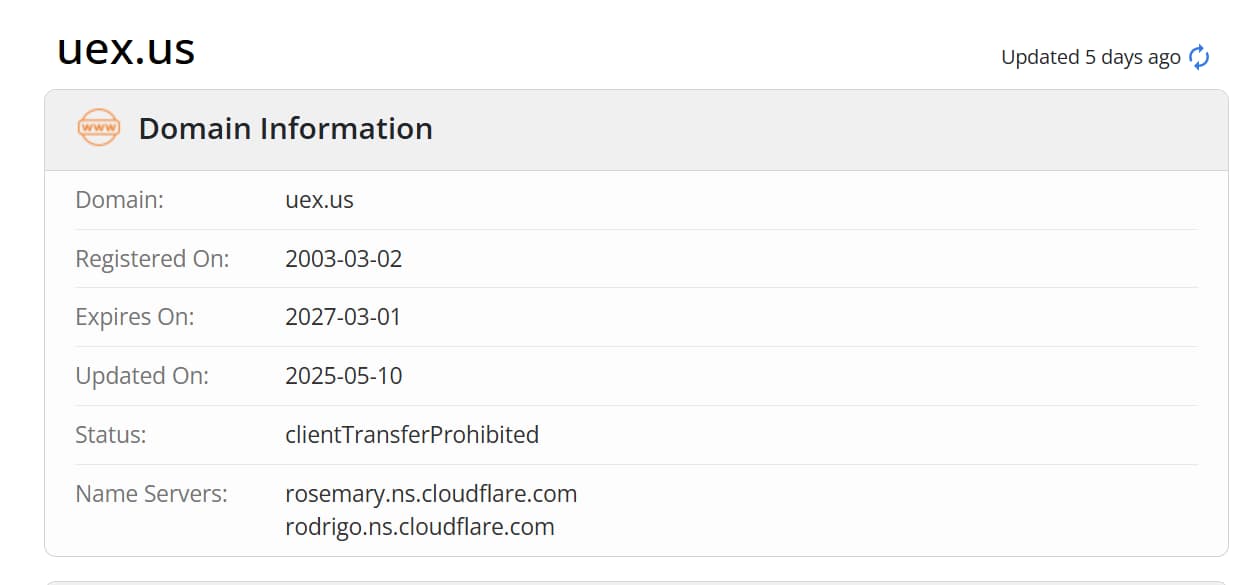 tempo de registro do domínio whois