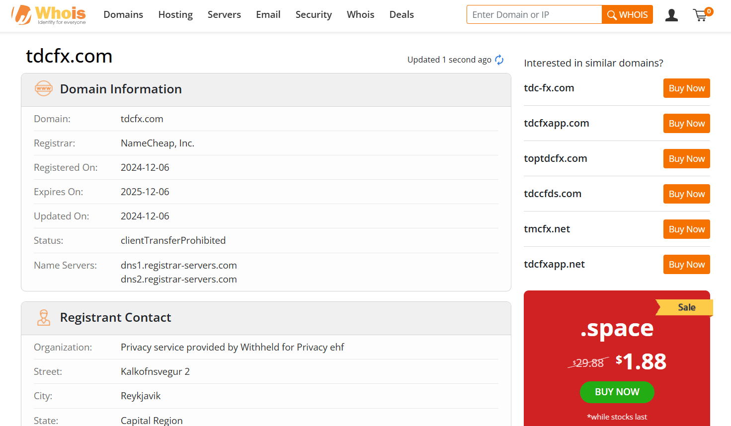 tdcfx.com whois