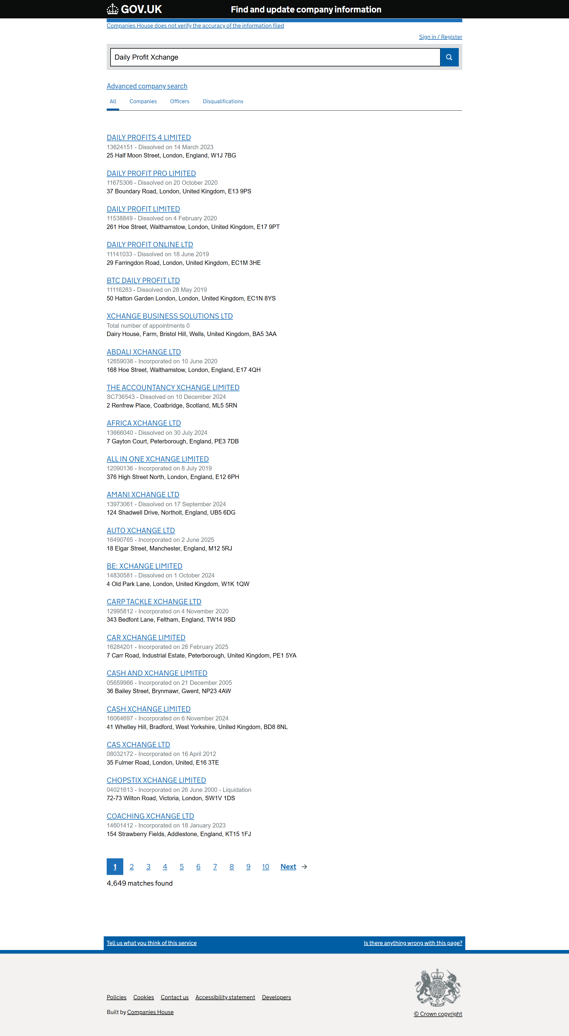UK Companies House