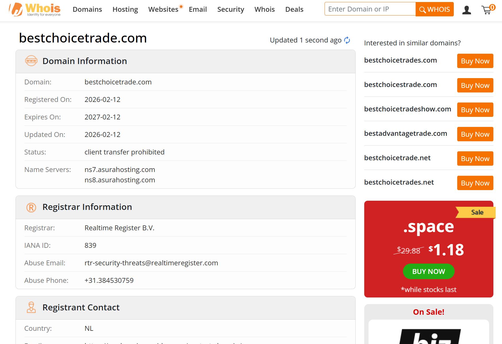 whois domain registration time
