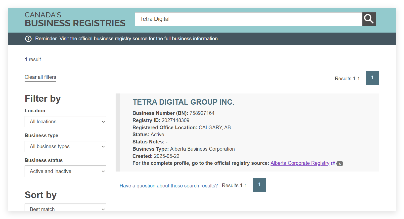 Canada’s Business Registries