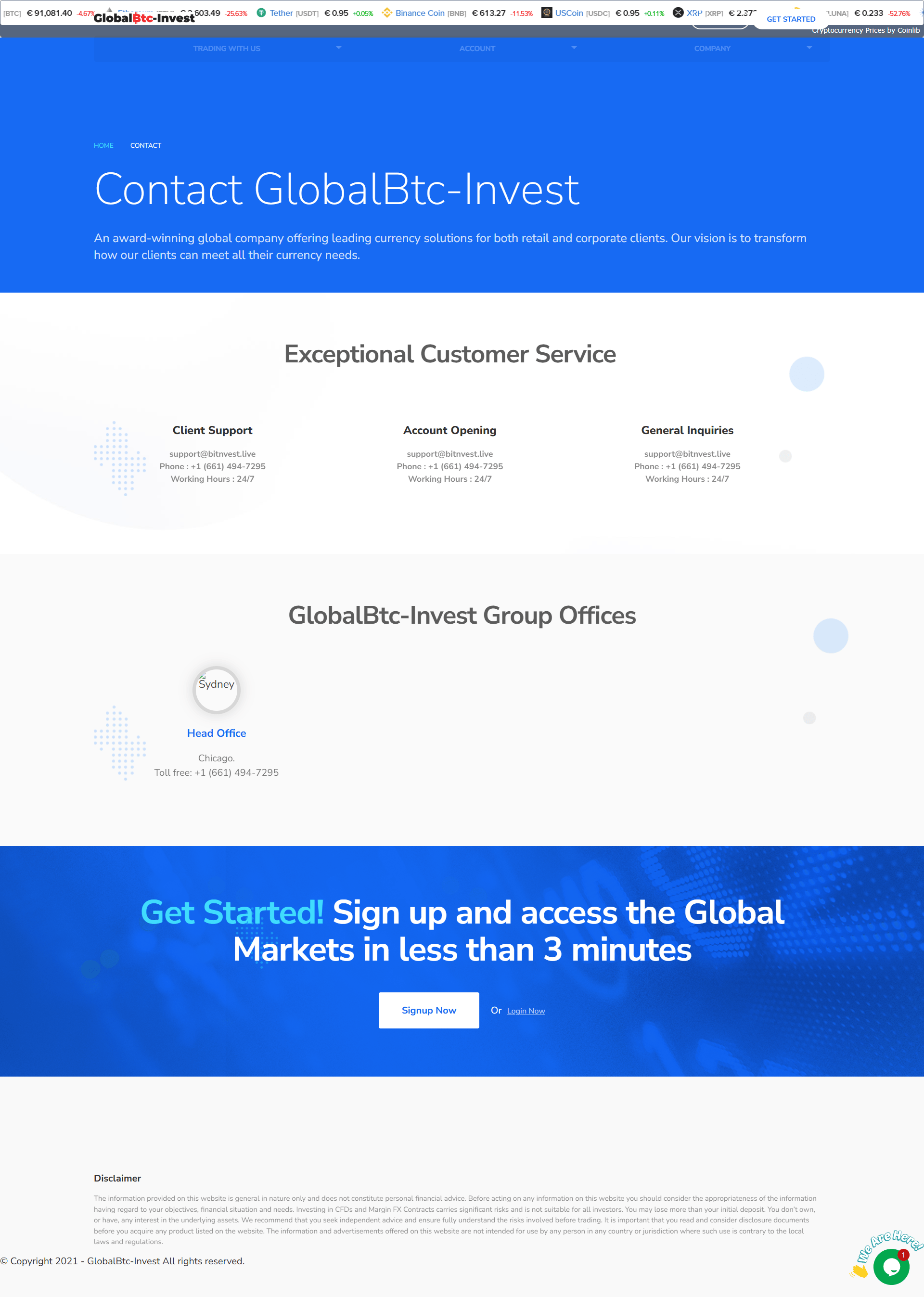 GlobalBtc-Invest Official Website