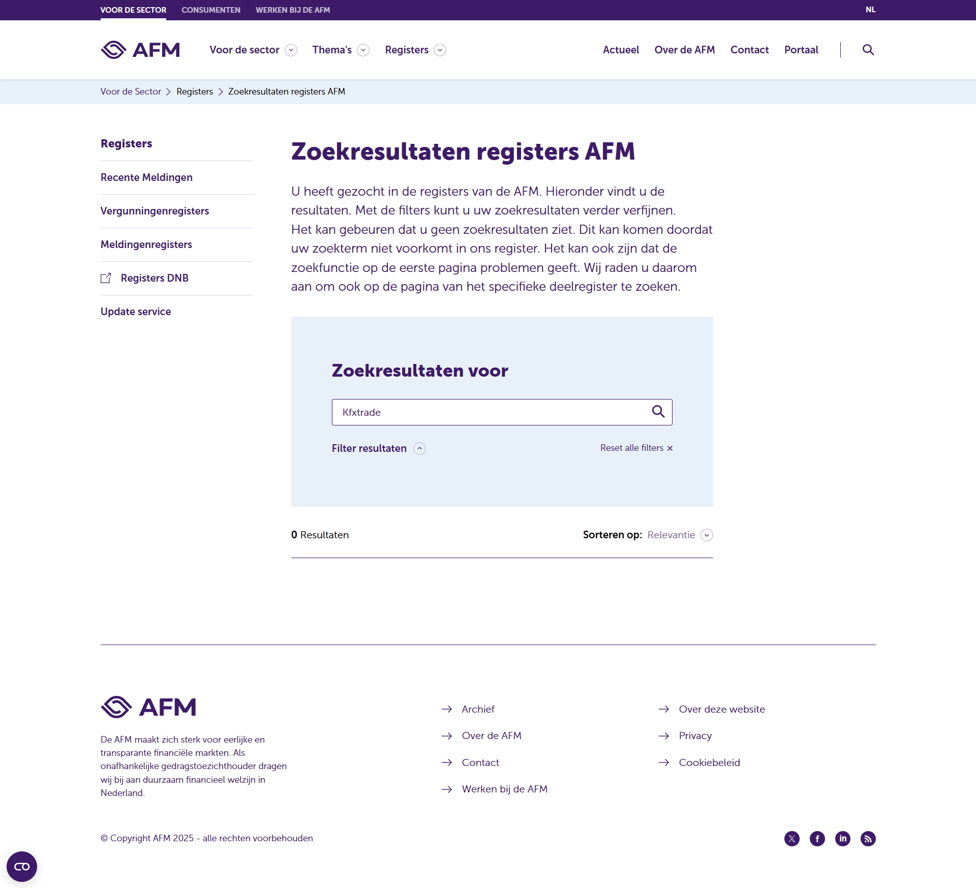 The Dutch Authority for the Financial Markets (AFM)