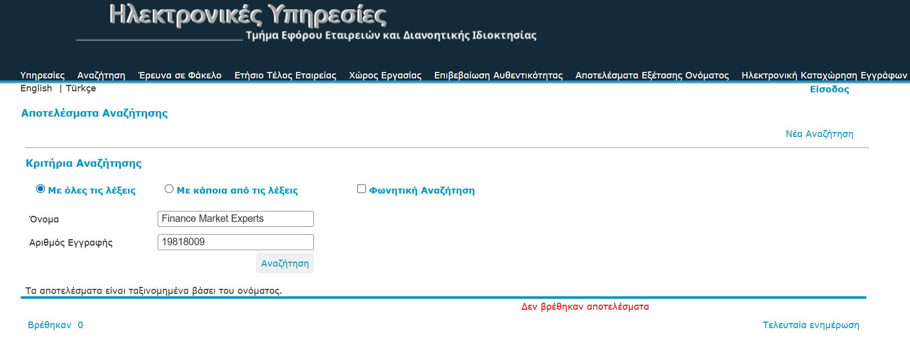Cyprus Entity Registration Information