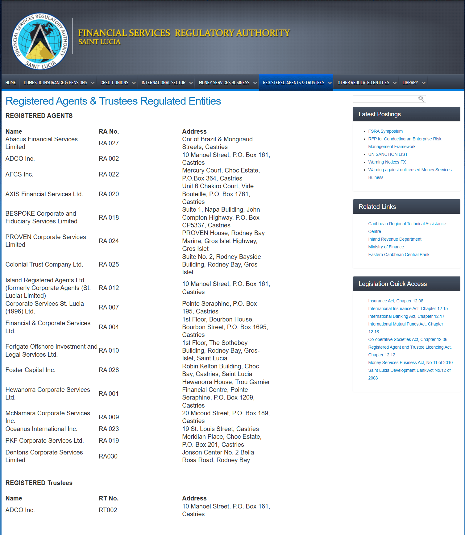 FSRA regulated-entities