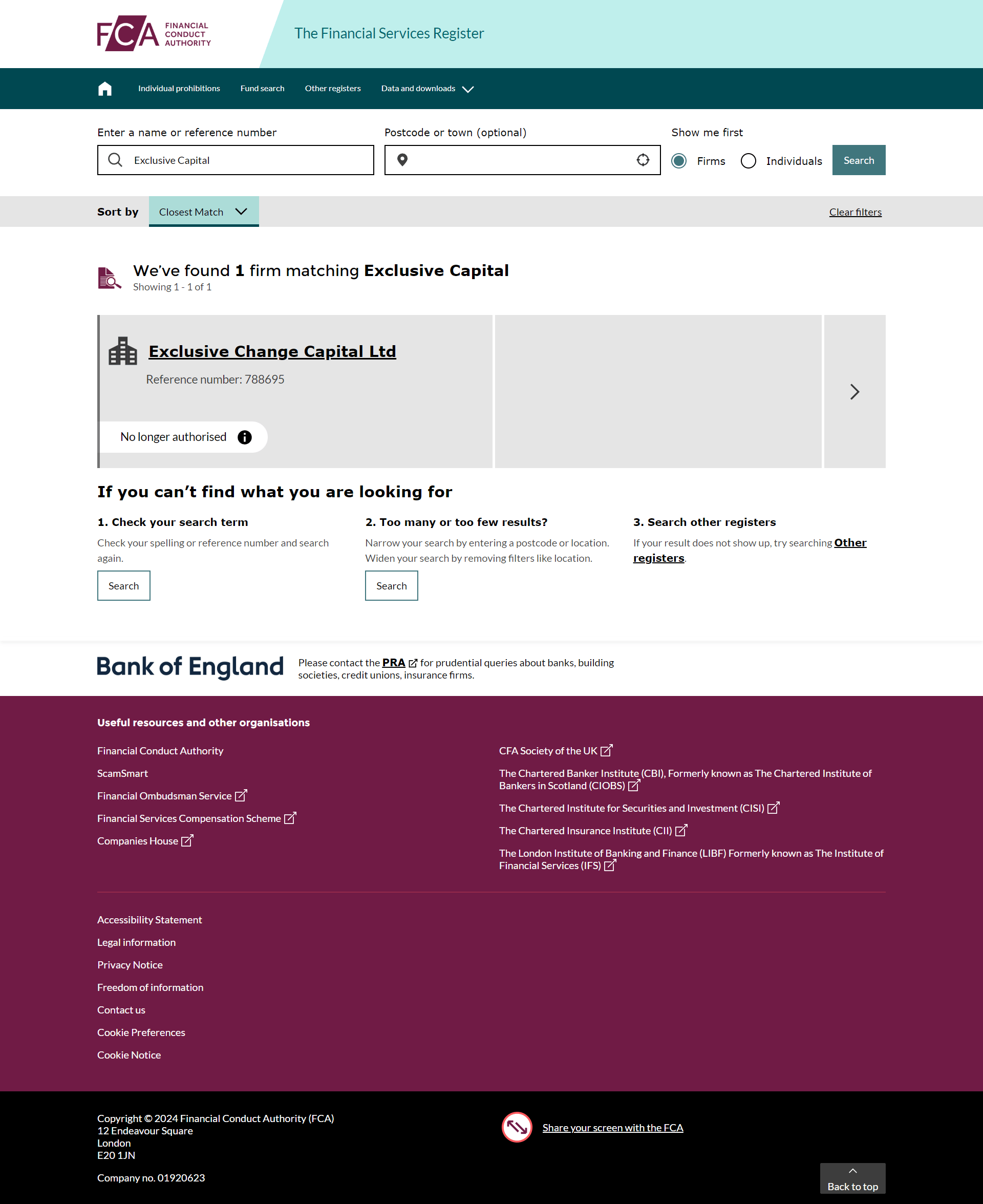 UK Financial Conduct Authority(FCA)
