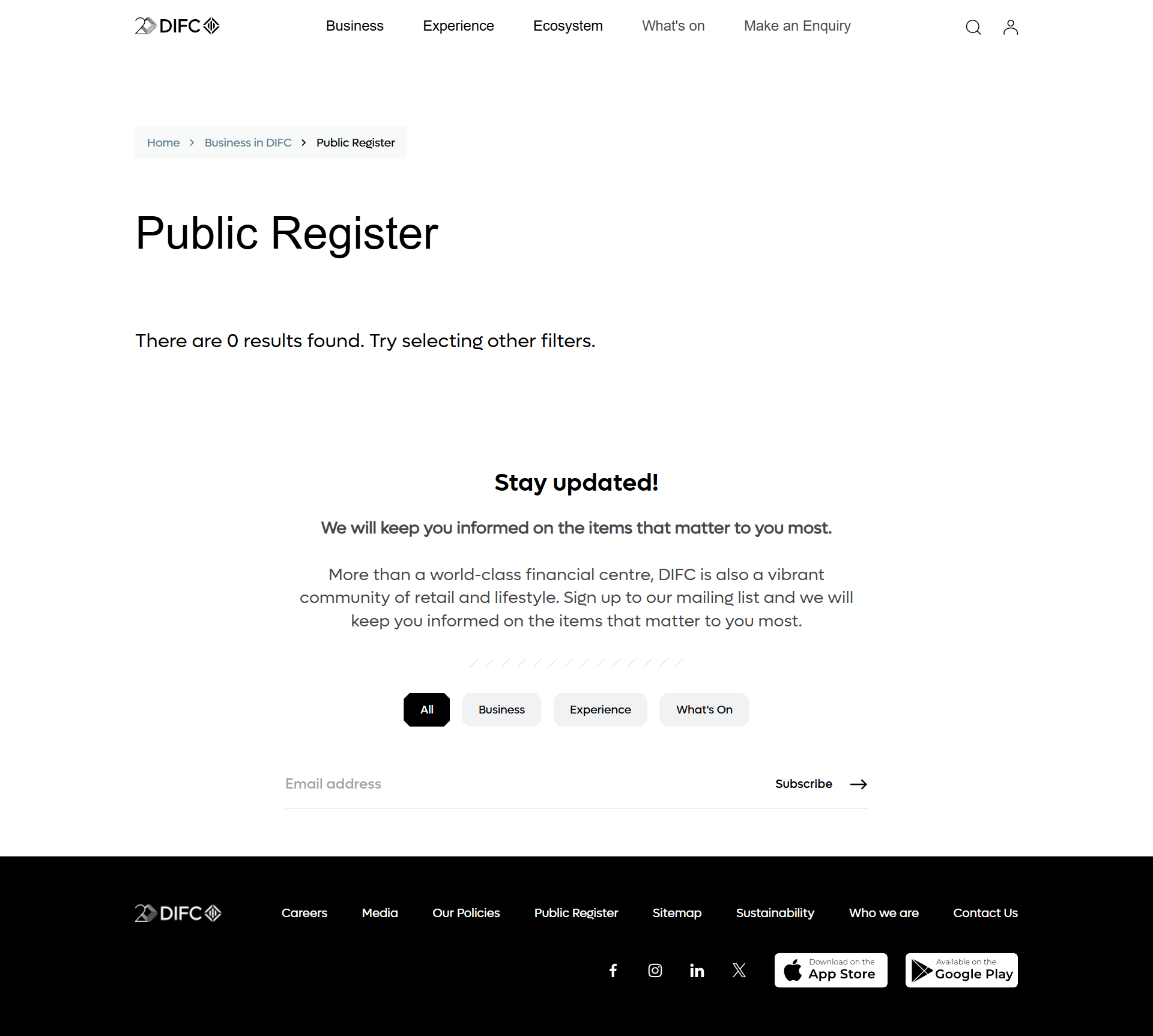 Dubai International Financial Centre(DIFC)Official Website