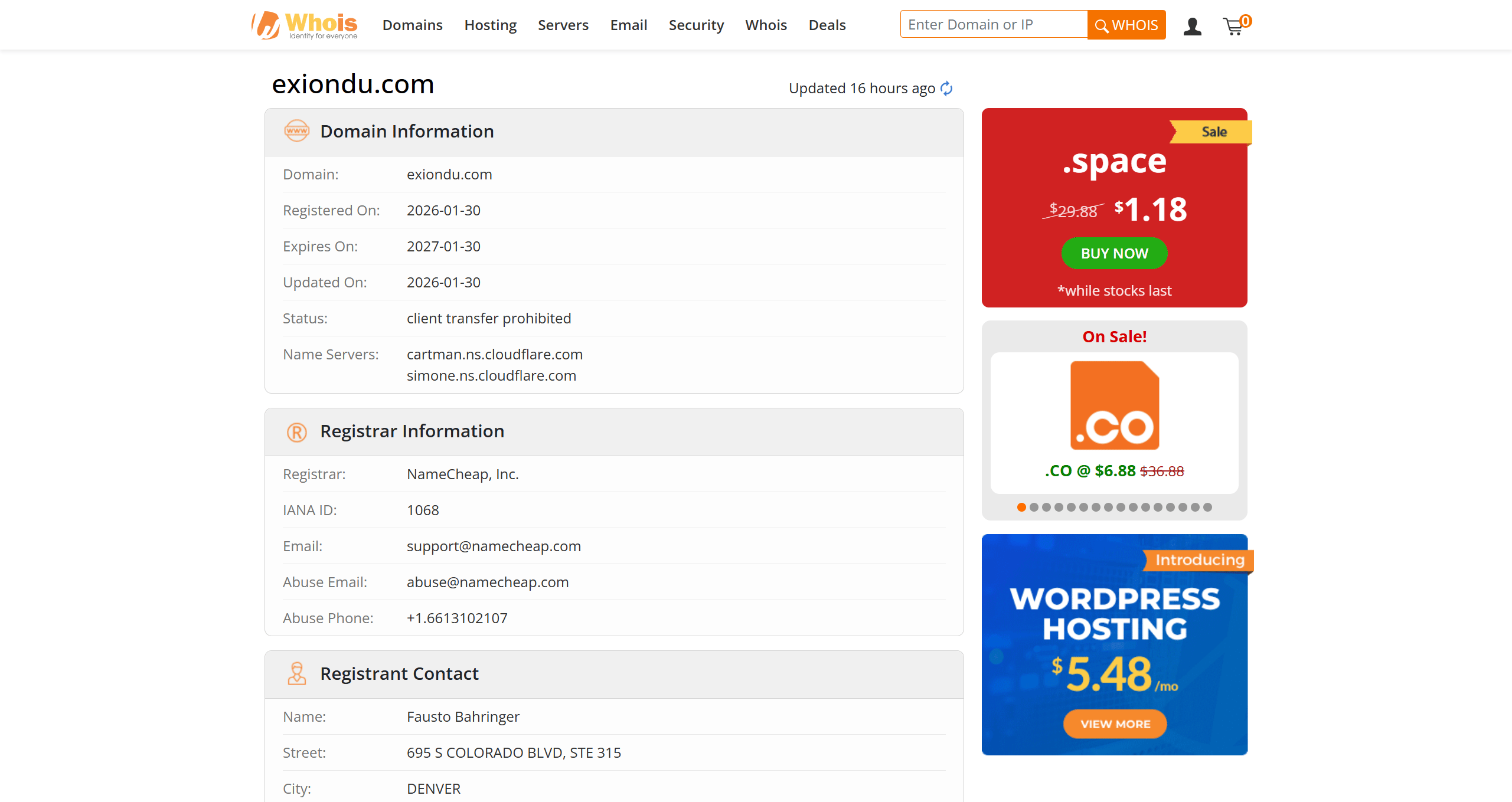 siapa pendaftaran masa domain