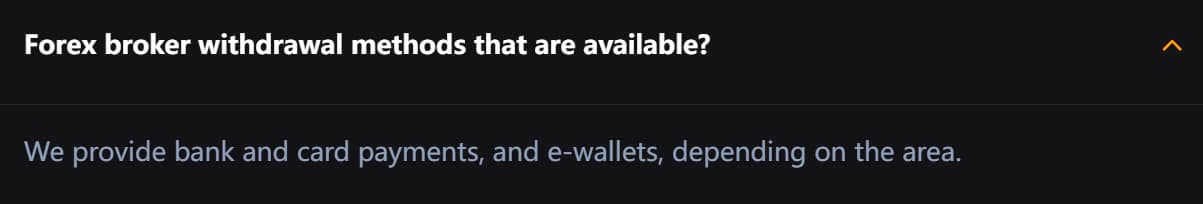 Withdrawal Methods