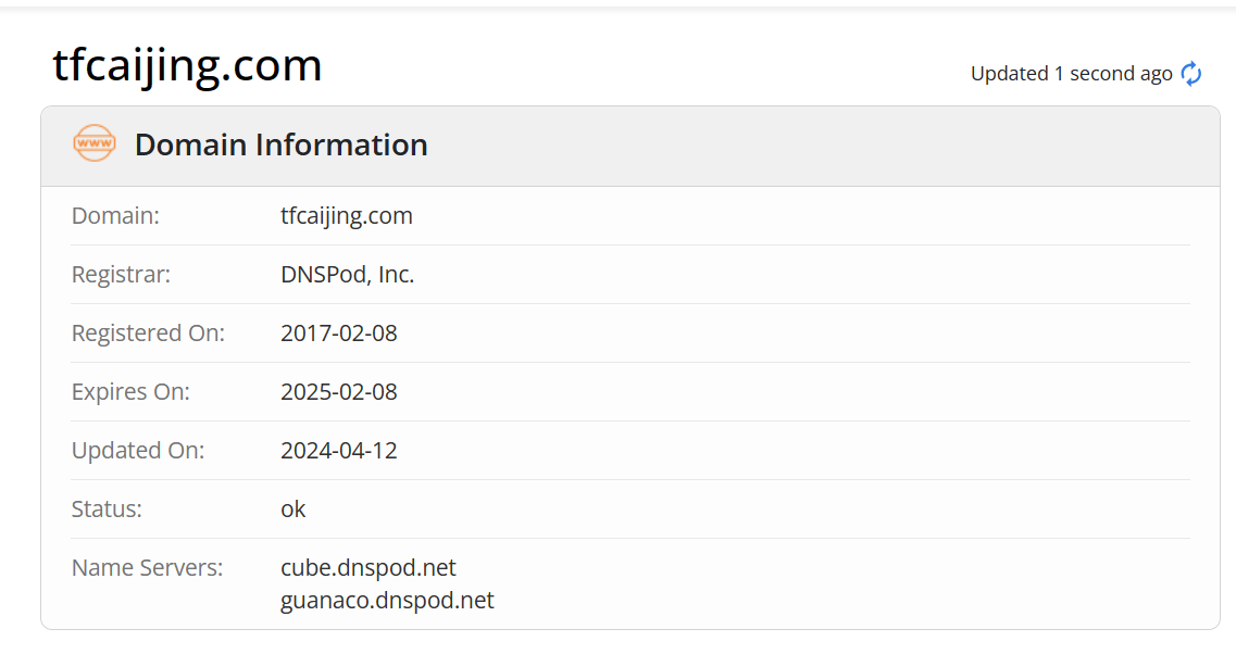时代财经whois.com域名年限数据