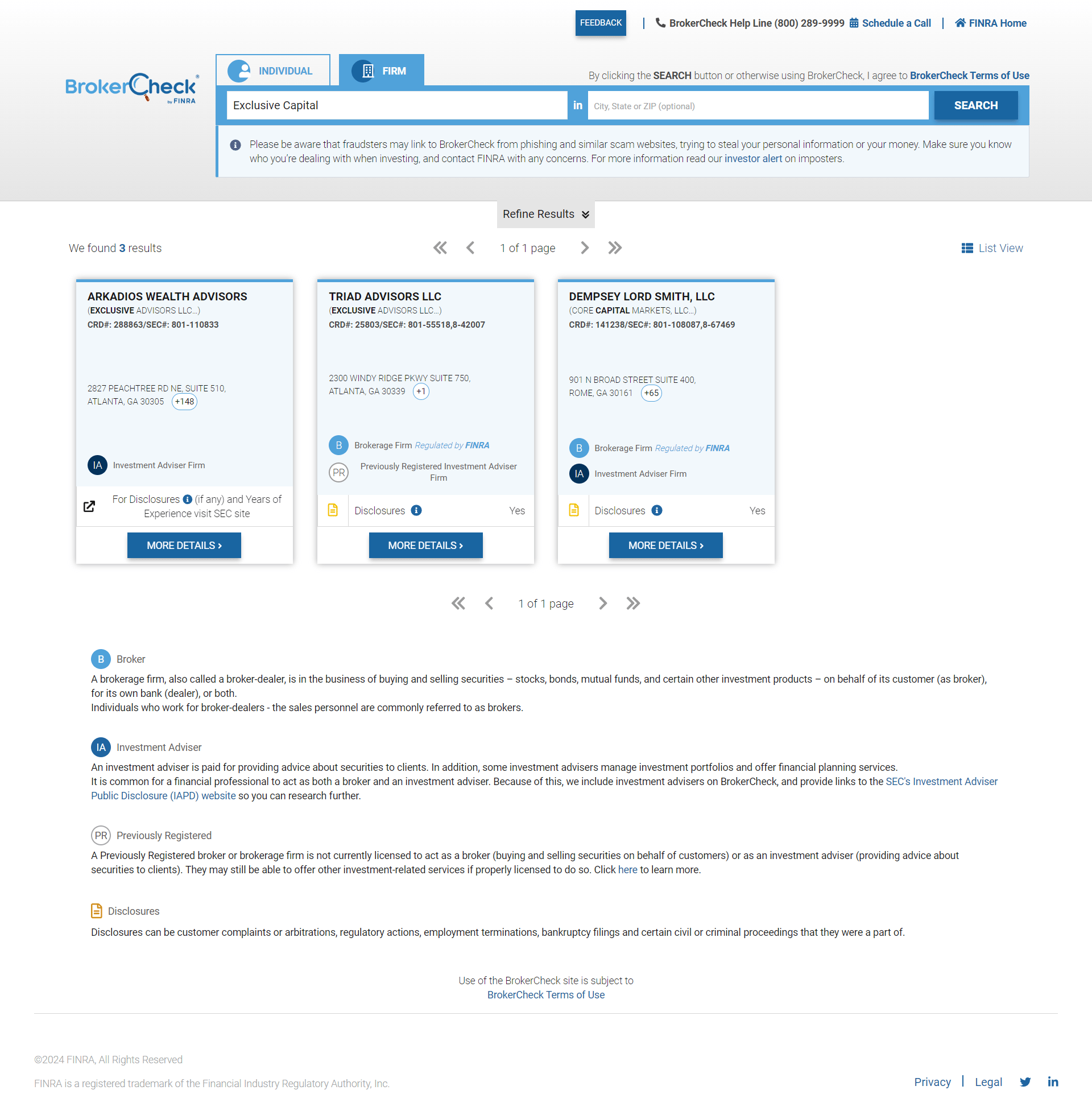 United States Financial Industry Regulatory Authority(FINRA)