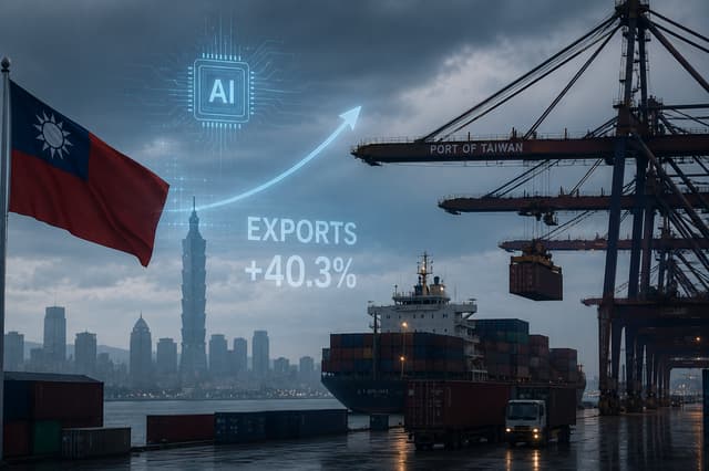 Taiwan's June Exports Rise 40.3% YoY, Slightly Missing Forecasts Amid Resilient AI Demand