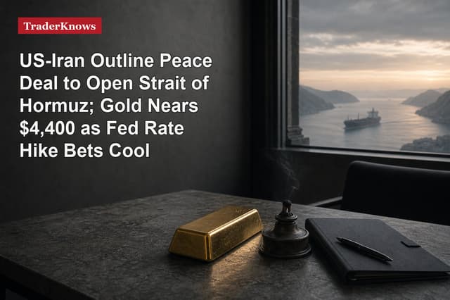 US-Iran Outline Peace Deal to Open Strait of Hormuz; Gold Nears $4,400 as Fed Rate Hike Bets Cool