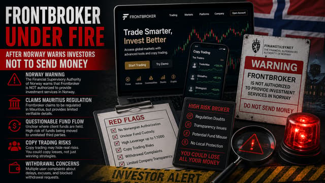 Frontbroker 遭挪威監管機構警告後受到質疑