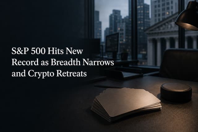 S&P 500 사상 처음 7600선 돌파 기록, 월가 시장 폭 악화 및 암호화폐 조정 경고