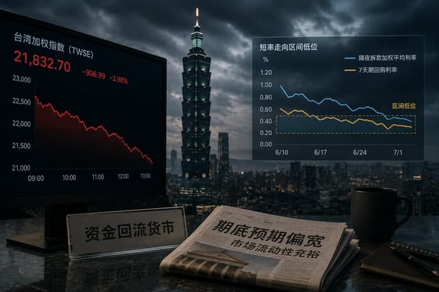 Geldmarkt Taiwan: Kurzfristige Zinsen sinken durch Kapitalrückfluss infolge von Aktienmarktvolatilit