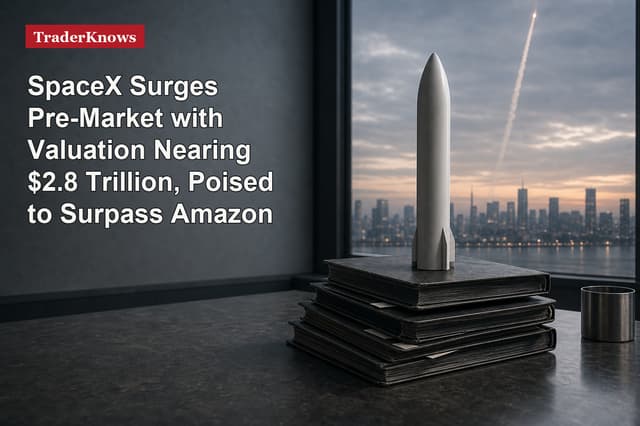 SpaceX Surges Pre-Market with Valuation Nearing $2.8 Trillion, Poised to Surpass Amazon