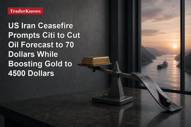 US Iran Ceasefire Prompts Citi to Cut Oil Forecast to 70 Dollars While Boosting Gold to 4500 Dollars