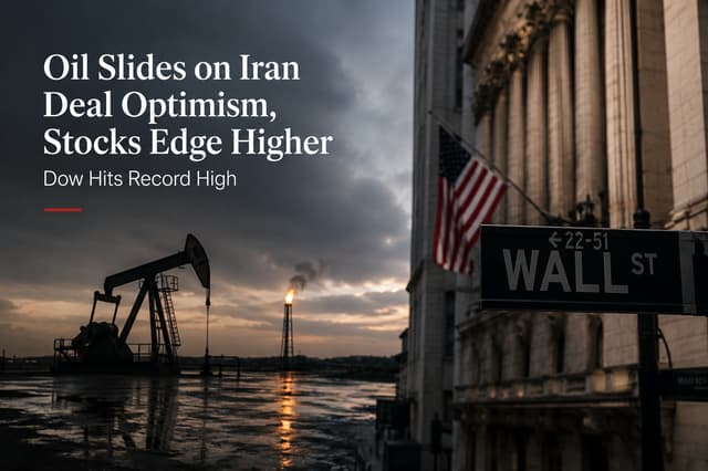 米国とイランの交渉に積極的な兆しが見られ、原油価格が下落。ウォール街はわずかに上昇し、ダウ平均は史上最高値を更新。