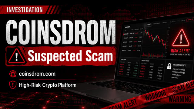 coinsdrom.com был признан регулирующими органами как высокорисковый