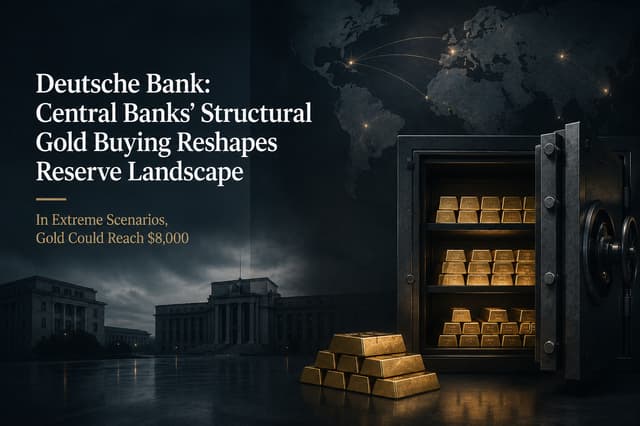 Deutsche Bank: Структурные покупки центральных банков меняют резервы, золото может достичь $8000 в э