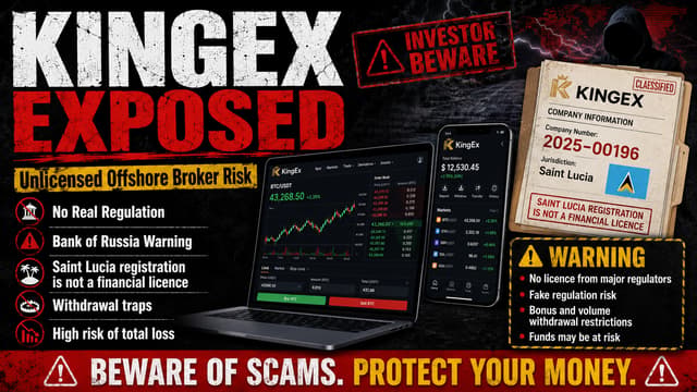 KingEx กิจกรรมที่ผิดกฎหมาย ได้รับการเตือนจากธนาคารกลางรัสเซีย