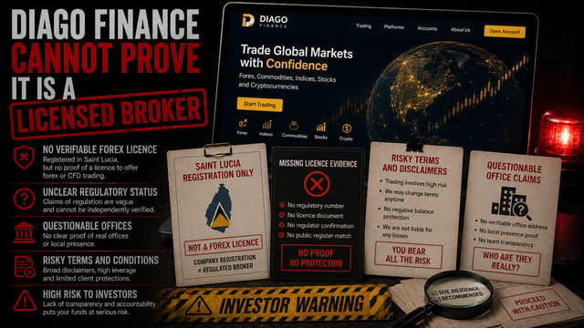 Diago Finance 是否合規？是安全的交易平臺嗎？