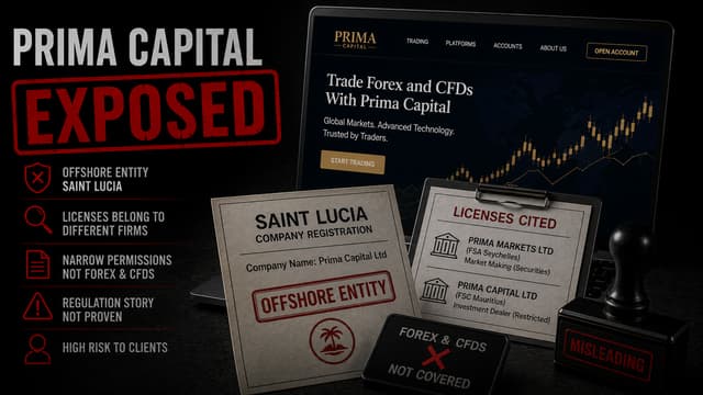Prima Capital 是诈骗吗？是合规运营吗？