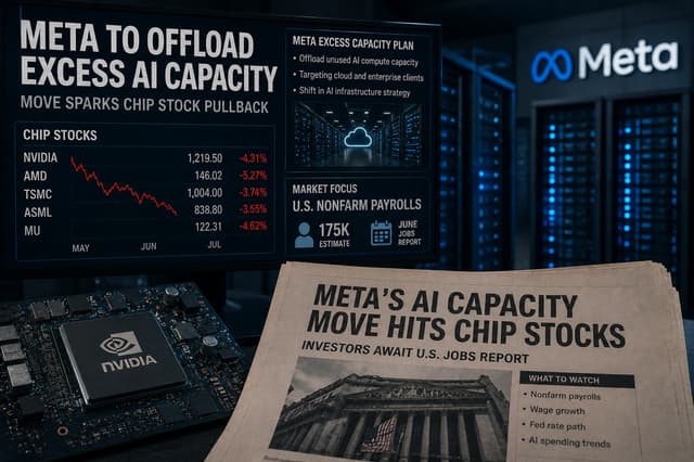 Metas Pläne zum Verkauf überschüssiger KI-Kapazitäten belasten Chipaktien, Fokus liegt auf US-Arbeit