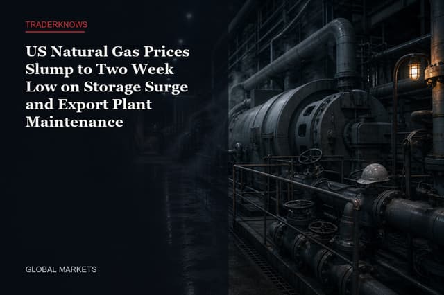 US Natural Gas Prices Slump to Two Week Low on Storage Surge and Export Plant Maintenance