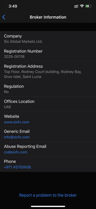 MT5 server list includes registration information, but the broker's profile shows a regulatory status of 'none'