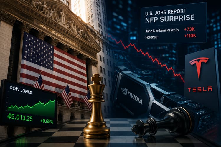 US Stocks Diverge as Dow Hits Record High; Weak Nonfarm Payrolls Trigger Tech Rotation