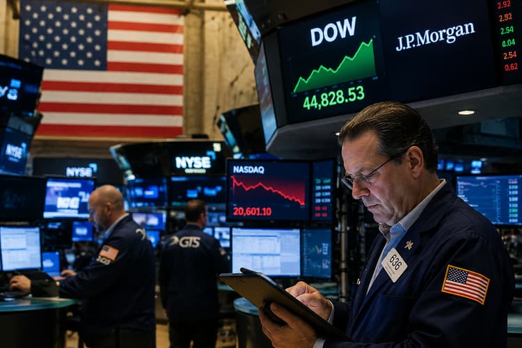 Dow Hits Record High on Weak June Payrolls as Tech Shares Drag Nasdaq Lower