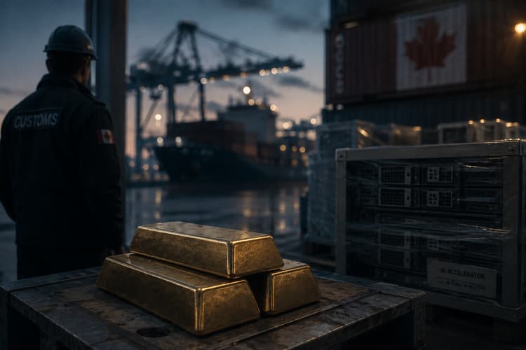 Gold Surge and AI Tech Imports Drive Canada Trade Surplus to C$3.86 Billion in June