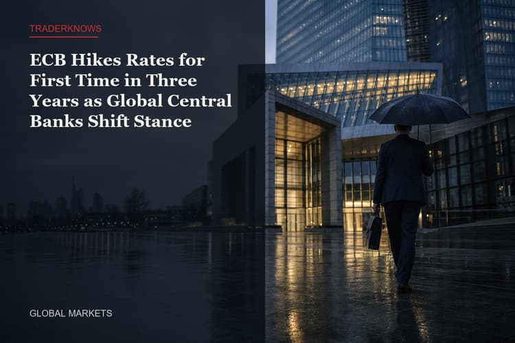 ECB Hikes Rates for First Time in Three Years as Global Central Banks Shift Stance