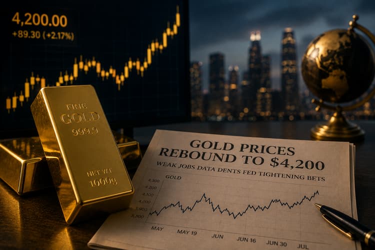 Global Gold Prices Rebound Past $4200 as Weak US Payrolls Alter Fed Outlook