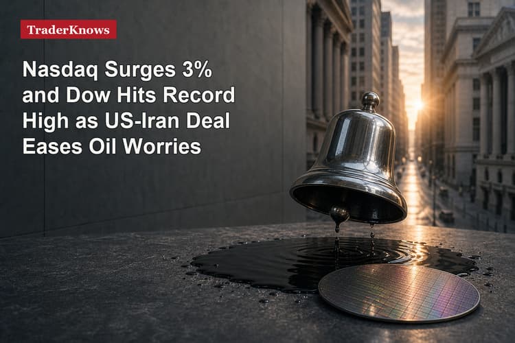 Nasdaq Surges 3% and Dow Hits Record High as US-Iran Deal Eases Oil Worries