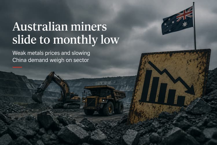 Australian Mining Stocks Hit One-Month Low on Weak Metal Markets and Soft China Demand