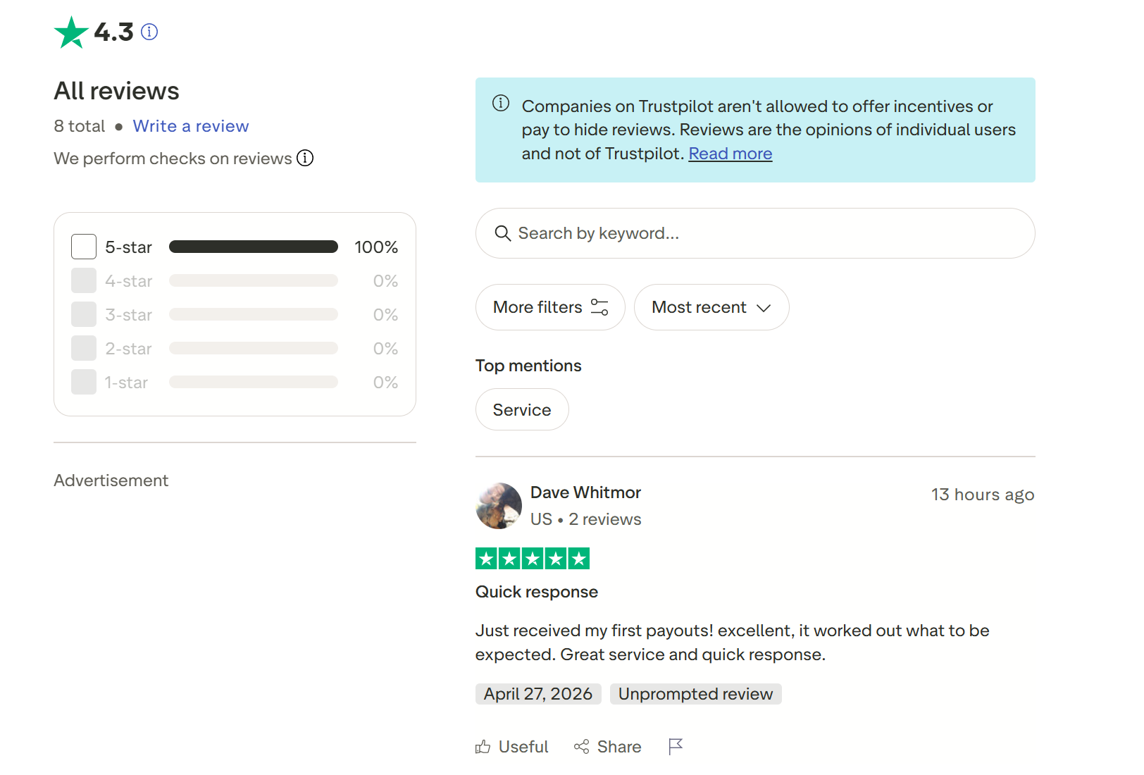 User Review Information